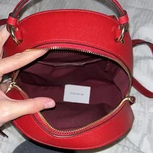 Red Coach Bookbag - Womens - New. Authentic. No Receipt. Authentic leather mini backpack Coach purse. Perfect... | Depop main image 4